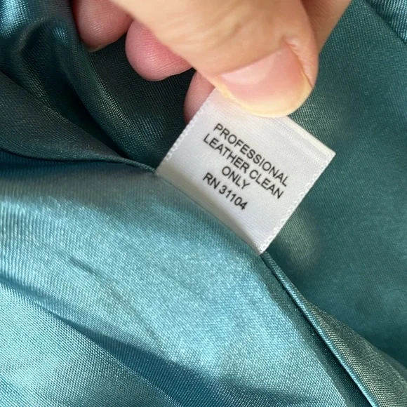 Madison Leather Jacket / Blazer - Women’s - Size 8 - Sky Blue - Picture 6 of 7